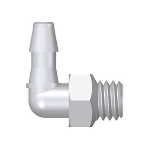 Mini Elbow Screw-in Connector with male thread UNF 10-32 - short