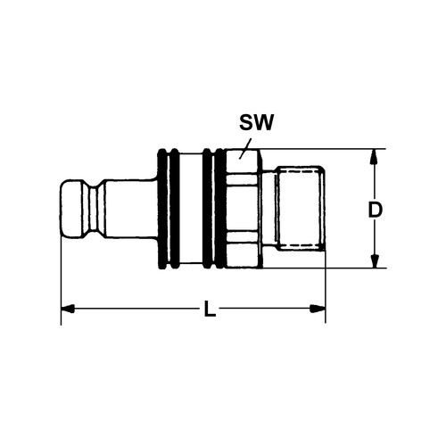 PA-Schnellverschluss-Stecker, NW 6 mm
