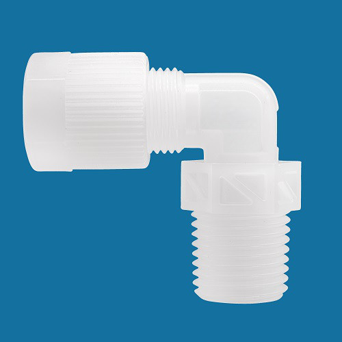 Elbow Pipe Connector with Male Thread made of PA or PVDF