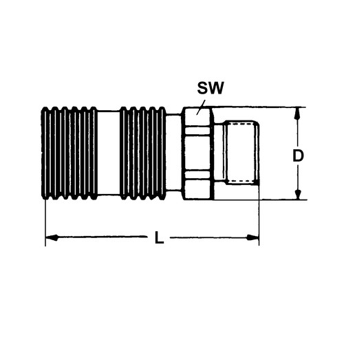 PA-Schnellverschlusskupplung, NW 6 mm