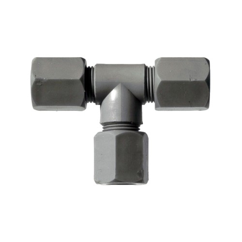 T-Shaped Pipe Connector made of PP, PVDF or PTFE