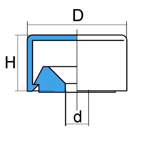 Abdeckkappe aus HDPE mit Rosette