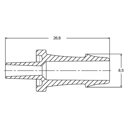 Luer-Tubing Adapter (Male) for Flexible Tubing