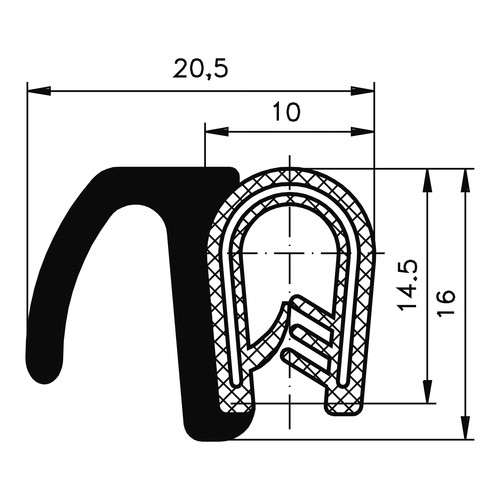 Kantenschutzprofil - mit Dichtung