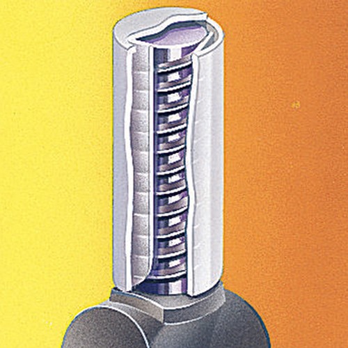 Fächer-Stehbolzenkappe aus LDPE Fächer-Stehbolzenkappe aus LDPE