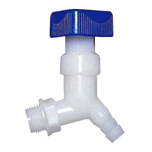 Angle-Body Drain Cock made of HDPE with Hose Nozzle - male thread R 1/2&amp;quot;