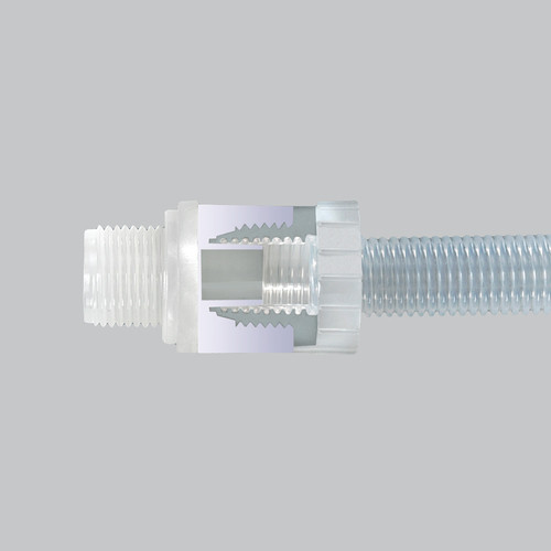Corrugated Tube Connector made of PVDF