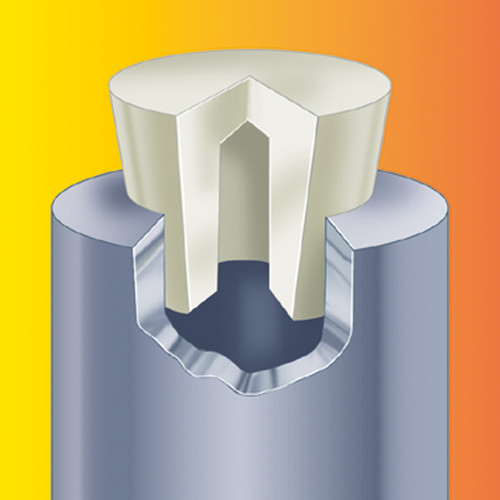 High-Therm Hollow Tapered Plugs made of Silicone - high-temperature resistant