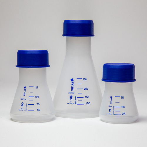 Erlenmeyer Flask made of PP - with screw cap, light