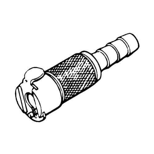 Quick-Disconnect Coupling made of Chromium-Plated Brass, NW 3.2 mm