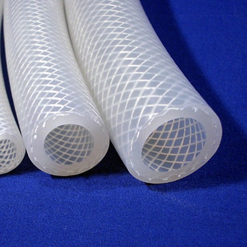 Silicone Pharmaceutical and Pressure Tubing with Fabric Insert of Glass Silk