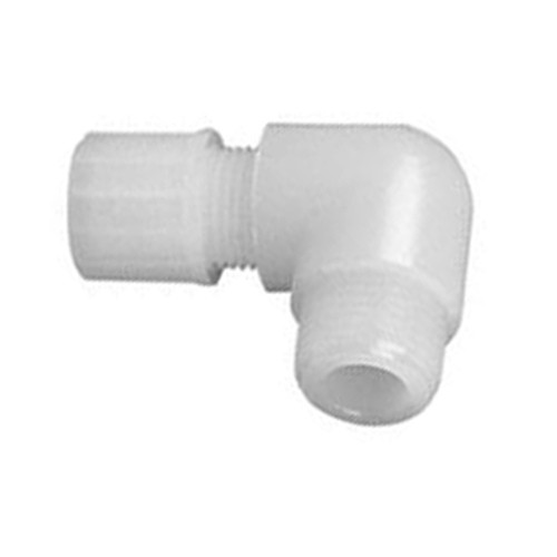 High-Pure Elbow Connector with Male Thread made of PFA - short