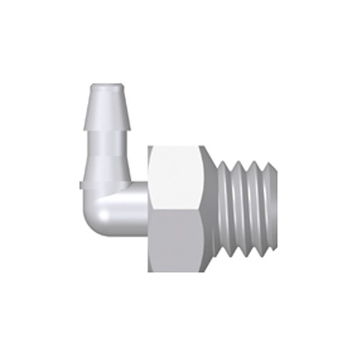 Mini Elbow Screw-in Connector with male thread UNF 10-32 - short