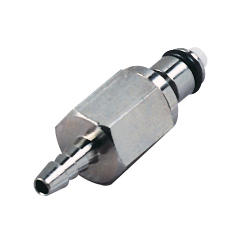 Schnellverschluss-Stecker aus Messing-verchromt, NW 3,2 mm