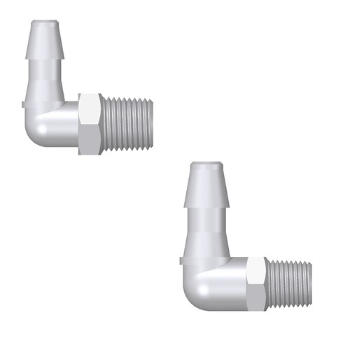 Mini-Winkel-Schlauchtülle mit Außengewinde NPT 1/8"