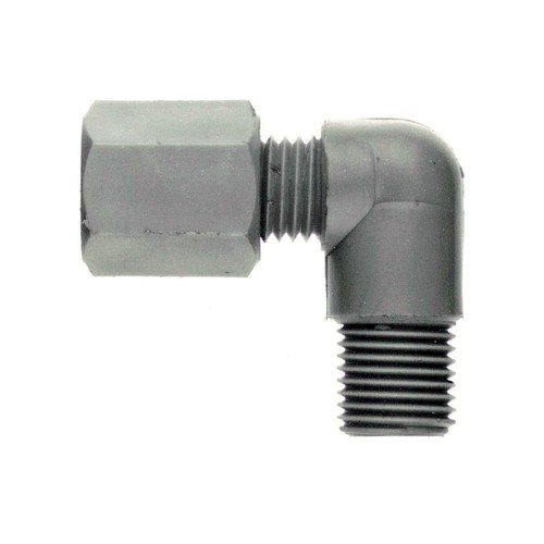 Elbow Pipe Connector with Male Thread made of PP, PVDF or PTFE