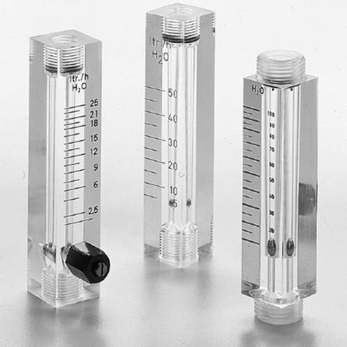 Flowmeter made of acrylic glas