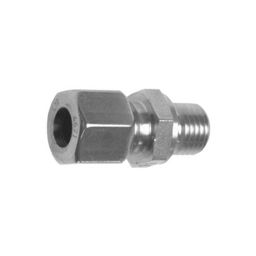 Straight Pipe Screwed Fitting with Male Thread made of Stainless Steel for metric pipes