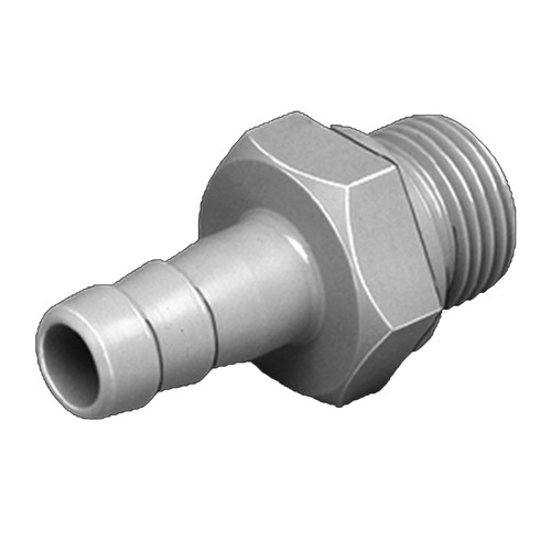 Straight Barb Connector with Male Thread made of PP, PVDF or PTFE