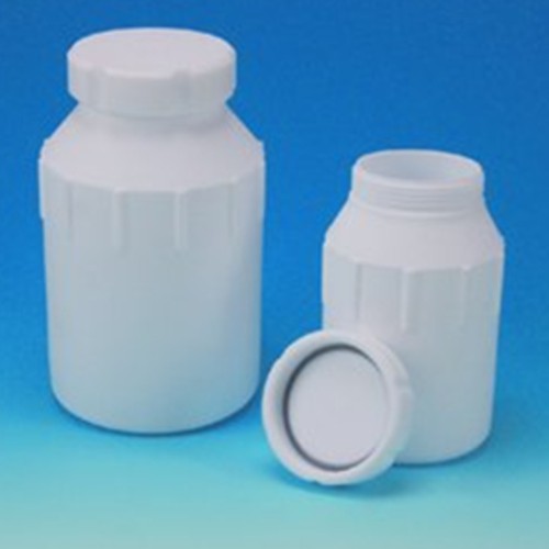 Wide Mouth Conical Shoulder Bottle made of PTFE