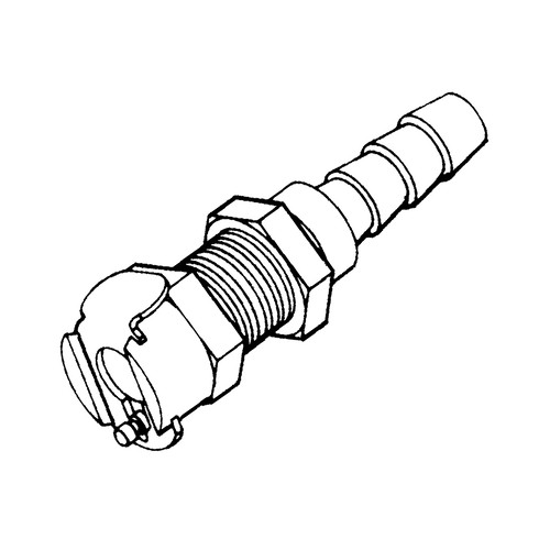 Quick-Disconnect Coupling made of Chromium-Plated Brass, NW 3.2 mm - Control Panel