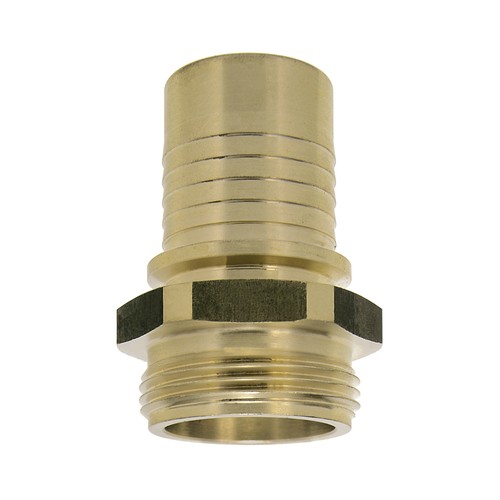 lndustrial Threaded Tubing Connector made of Brass with External Thread for Clamp Attachment