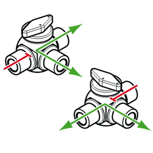 High-Quality Multiway Ball Cock made of PP, PVDF or PFA - injection-molded