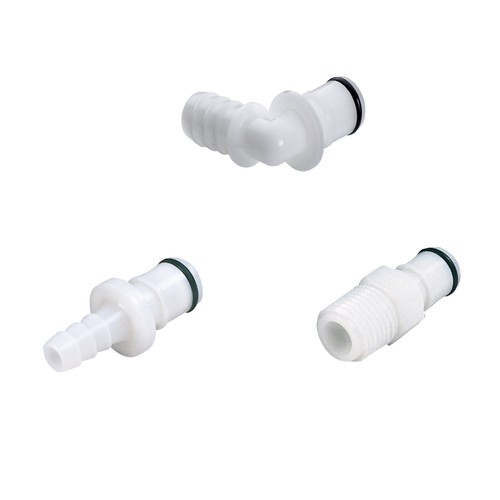 POM-Vollplast-Schnellverschluss-Stecker, NW 6,4 mm