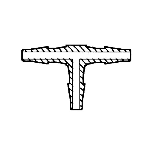 Mini T-Shaped Barb Connector (reduzing) - symmetrical